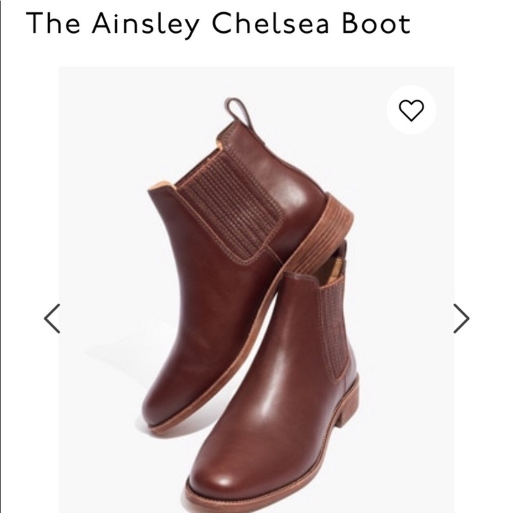 Madewell Ainsley Chelsea Brown Leather Boot